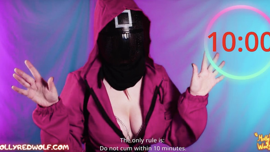 Порно пародия на игру в Кальмара - Попробуй не кончить в течении 10 минут!