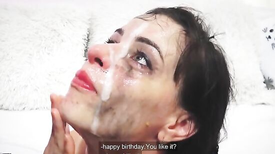 Порно нарезка камшотов со спермой на лицо с похотливой Натали!