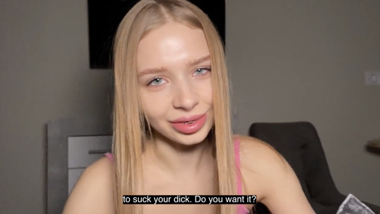 Русская барби-блондинка заскочила на 5 минут, чисто отсосать член