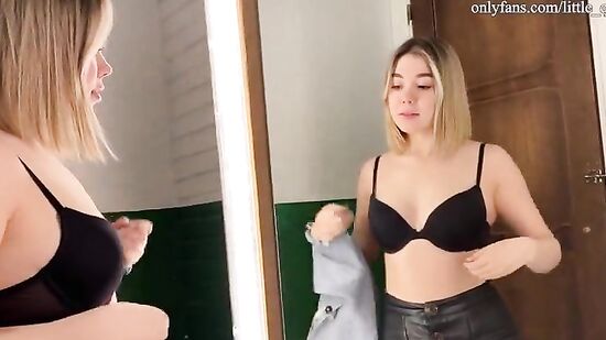 Ходил с девушкой на шопинг и так возбудился, что трахнул её в примерочной