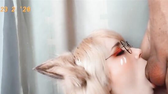 Свит Фокси сосет член соседу и кушает сперму