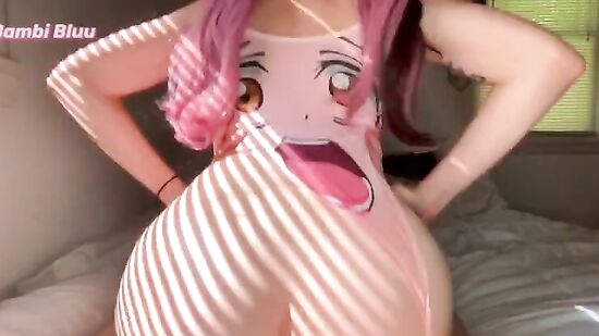 Анимешная подруга в масле принимает член в промасленную киску и попку