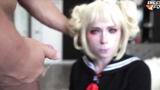 Химико делает глубокий минет принимает сперму на лицо в русском порно с разговором