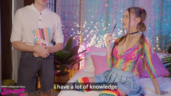 Сводный брат-задрот показал сестре свой член