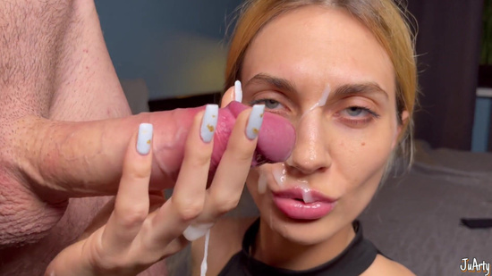 Нарезка моментов со спермой из разных роликов одной домашней пары